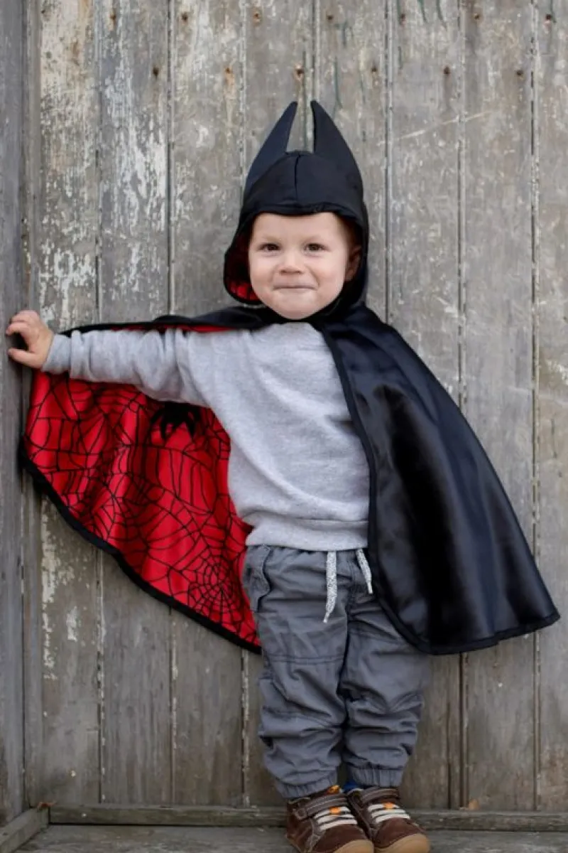 Great Pretenders Udklædning & Tilbehør*Spider/Bat Kappe, Str.2-3 Ar