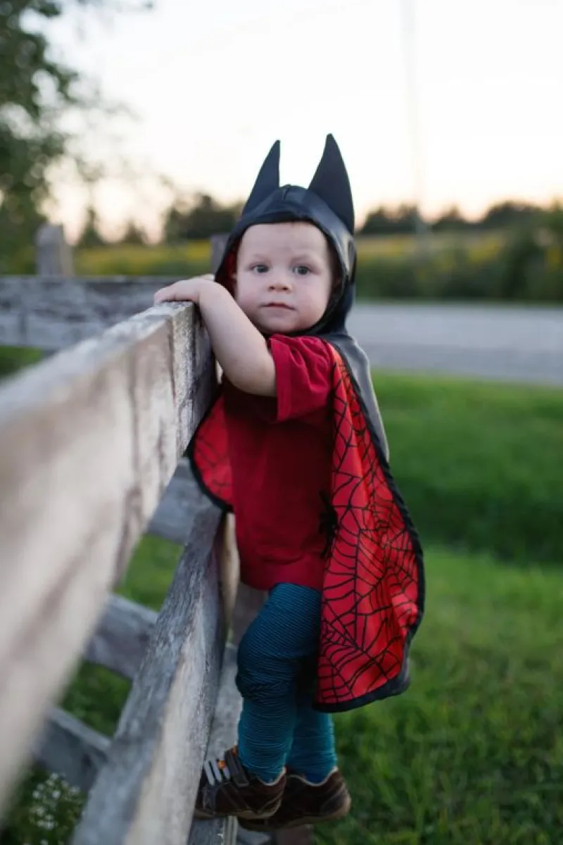 Great Pretenders Udklædning & Tilbehør*Spider/Bat Kappe, Str.2-3 Ar