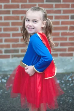 Great Pretenders Udklædning & Tilbehør*Superhelt M.Kappe Str.5-6 Ar