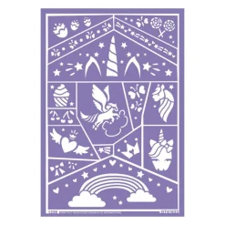 Grim'tout Ansigtsmaling*Stencil Til Teatersminke - Enhjorning