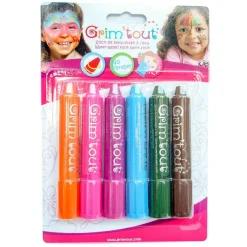Grim'tout Ansigtsmaling*Teatersminke - 6Pak Farvestifter