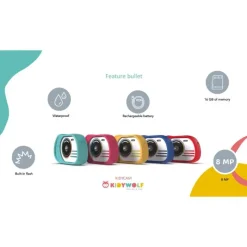 Kidywolf Badeleg*Kidycam Digitalkamera, Cyan