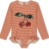 Konges sløjd Badetøj*Konges Slojd Jade Ls Swimsuit Str.18Mdr, Glitter Stripe