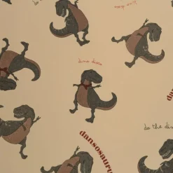 Konges sløjd Gavepapir Og Bånd*Konges Slojd 10M Gavepapir, Dansosaurus