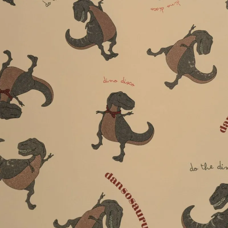 Konges sløjd Gavepapir Og Bånd*Konges Slojd 10M Gavepapir, Dansosaurus