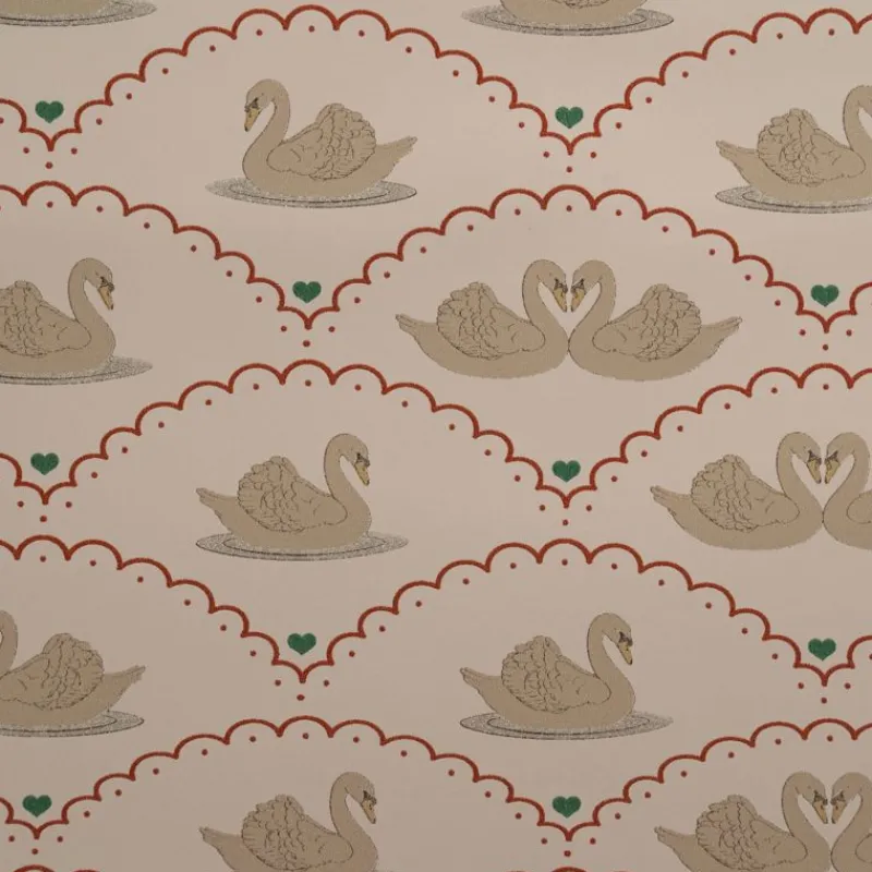 Konges sløjd Gavepapir Og Bånd*Konges Slojd 10M Gavepapir, Swan