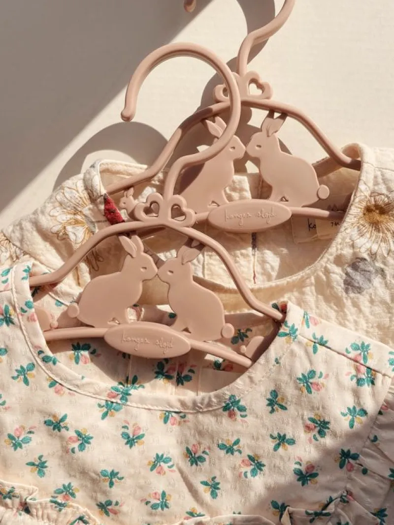 Konges Sløjd Bøjler & Knager*Konges Slojd 5Pk BorneBøjler, Bunny/Blush