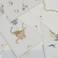Konges sløjd Kort*Konges Slojd 6Pk Lykonskningskort Dino/Swan