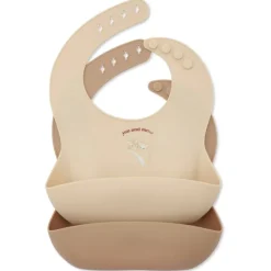 Konges sløjd Spisesmække*Konges Slojd 2Pk Silikone Hagesmaek, Rainbow Kitty