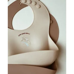 Konges sløjd Spisesmække*Konges Slojd 2Pk Silikone Hagesmaek, Rainbow Kitty