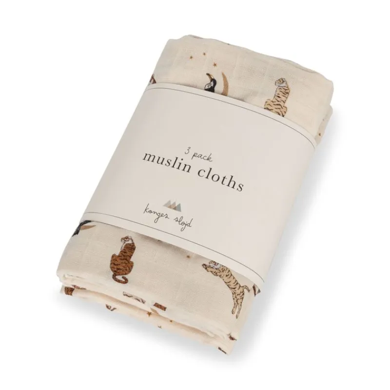 Konges sløjd Pusletasker Og Bumbags*Konges Slojd 3Pk Stofbleer Gots, Roar