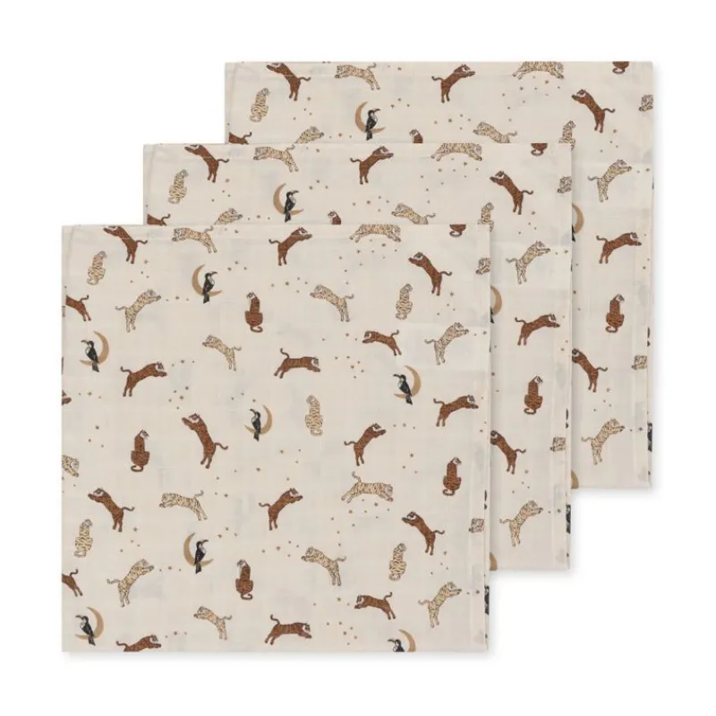 Konges sløjd Pusletasker Og Bumbags*Konges Slojd 3Pk Stofbleer Gots, Roar