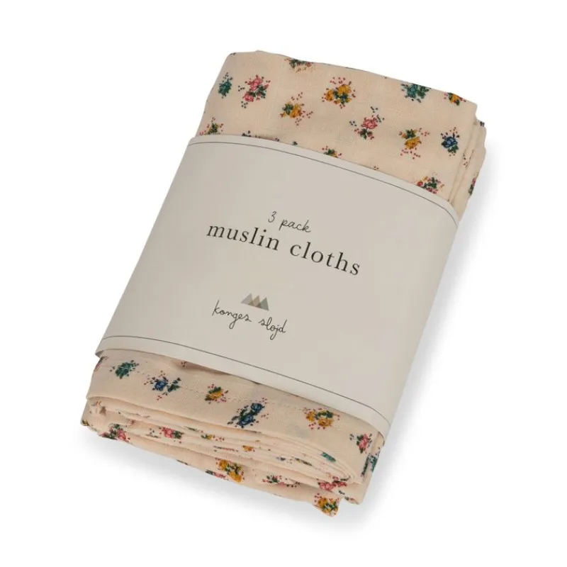 Konges sløjd Pusletasker Og Bumbags*Konges Slojd 3Pk Stofbleer Gots, Bloomie Blush