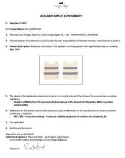 Konges Sløjd Til Cyklen*Konges Slojd Reflector Vest, Cherry