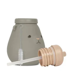 Konges Sløjd Drikkedunke*Konges Slojd Silikone Flaske, Teddy/Whale