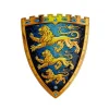 Liontouch Udklædning & Tilbehør*Ridderskjold, Triple Lion Small
