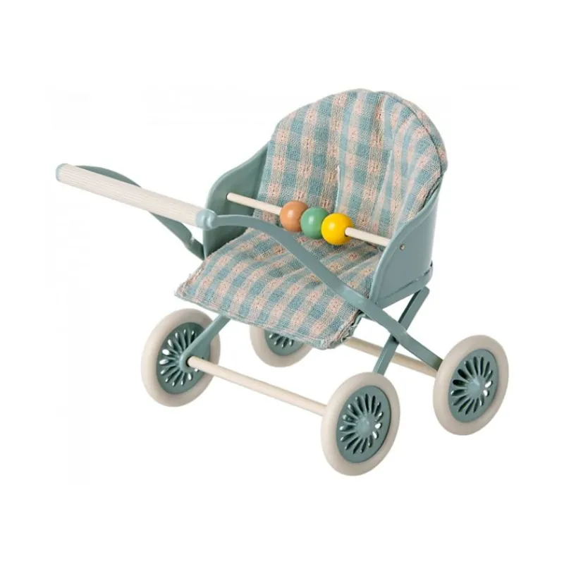 Maileg Dukkemøbler & Tilbehør*Klapvogn, Baby Mus - Mint
