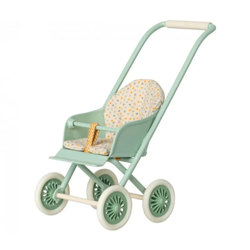 Maileg Dukkemøbler & Tilbehør*Klapvogn, Mikro - Mint