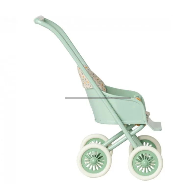 Maileg Dukkemøbler & Tilbehør*Klapvogn, Mikro - Mint
