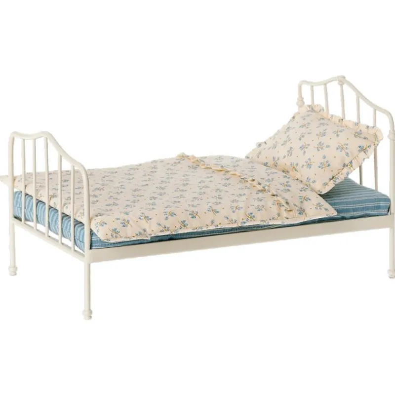 Maileg Dukkemøbler & Tilbehør*Miniature Seng, Mini - Blue