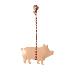 Maileg Uroer Og Ophæng*1Stk Julegris Ophæng Lyserod