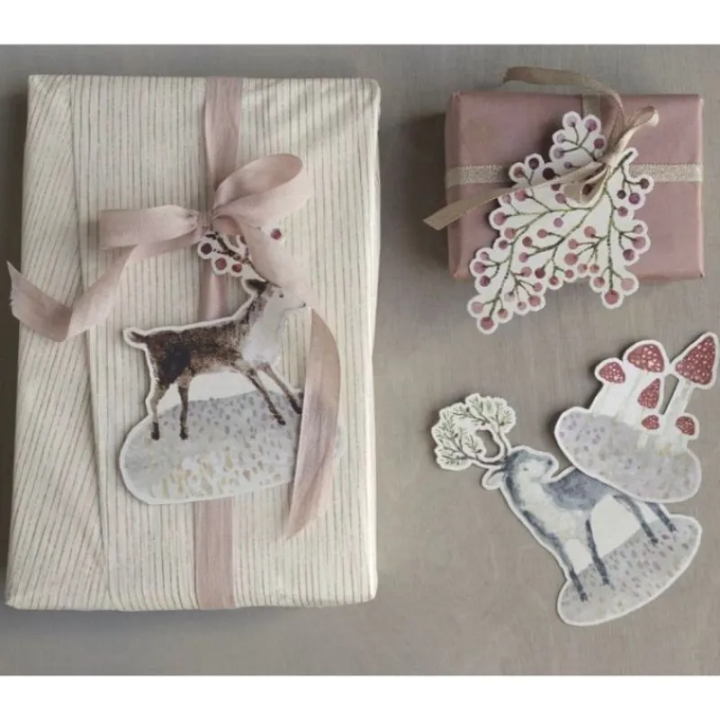 Maileg Gavepapir Og Bånd*Til Og Fra Kort, Winter Wonderland, 20 Stk.