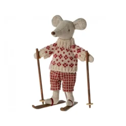 Maileg Maileg*Vintermus Med Ski, Mor