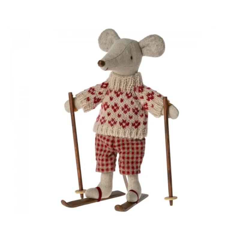 Maileg Maileg*Vintermus Med Ski, Mor