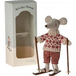 Maileg Maileg*Vintermus Med Ski, Mor