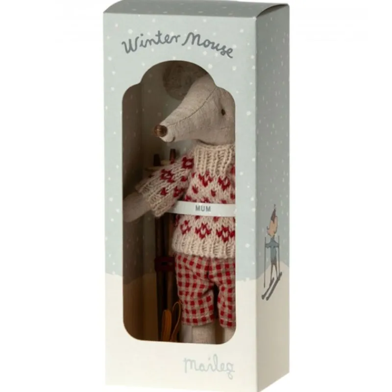 Maileg Maileg*Vintermus Med Ski, Mor