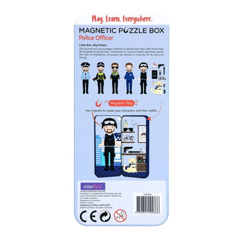 mierEdu Magneter*- Magnetisk Rejsesaet - Politibetjent