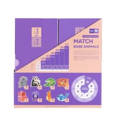 mierEdu Magneter*Puslespil 8X3 Brk - Dyreunge Med Foraelder