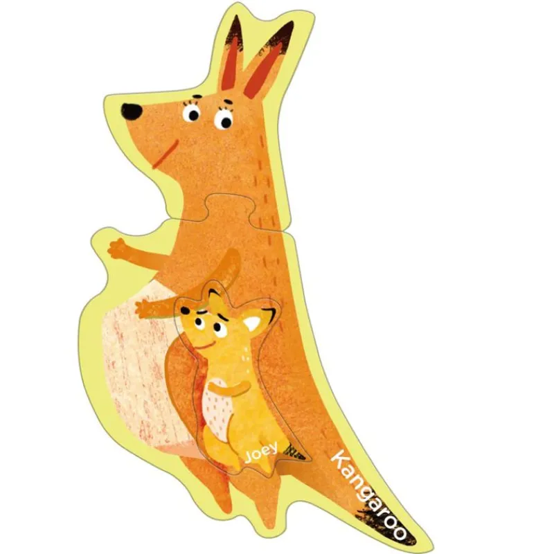 mierEdu Magneter*Puslespil 8X3 Brk - Dyreunge Med Foraelder