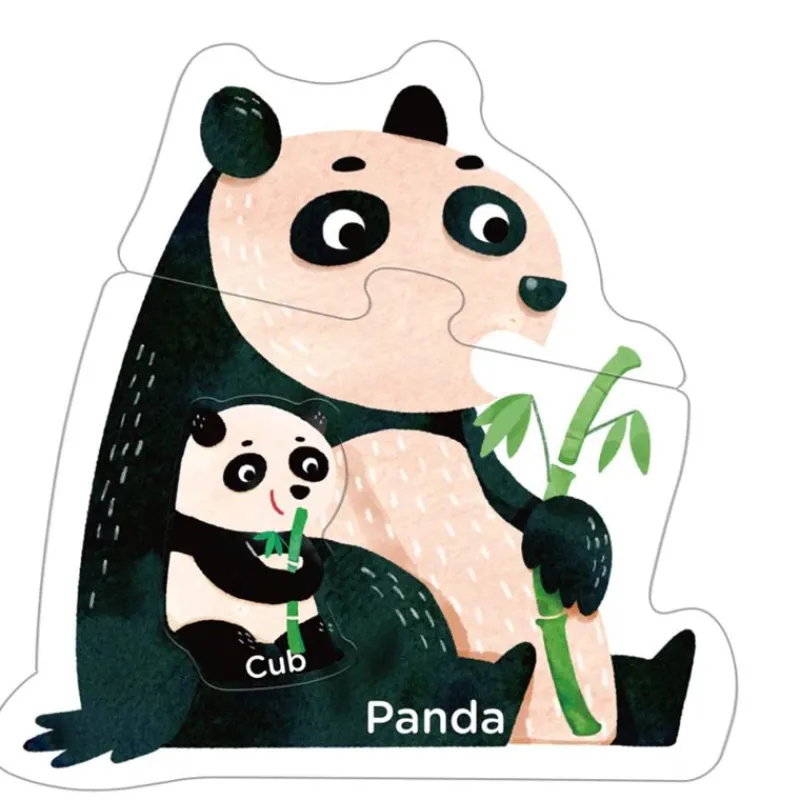 mierEdu Magneter*Puslespil 8X3 Brk - Dyreunge Med Foraelder