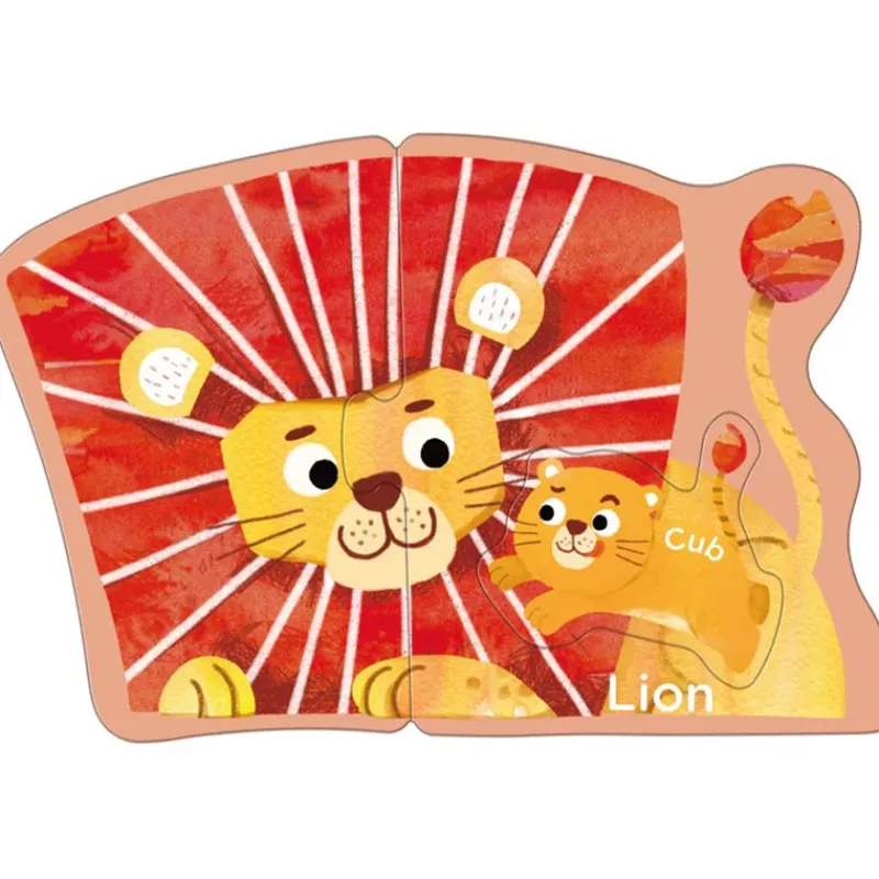 mierEdu Magneter*Puslespil 8X3 Brk - Dyreunge Med Foraelder