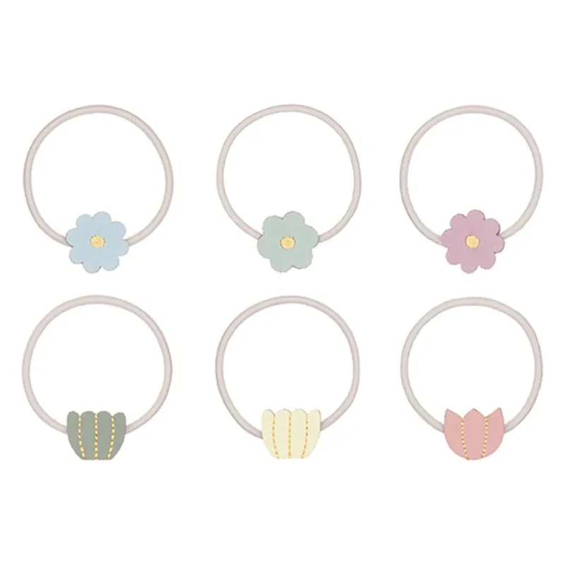 Mimi & Lula Hårelastikker*- 6 Hårelastikker - Meadow Blossom