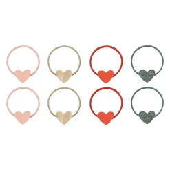 Mimi & Lula Hårelastikker*- 8 Hårelastikker - Heart Retro Rainbow