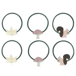 Mimi & Lula Hårelastikker*- 6 Hårelastikker - Woodland Chestnut