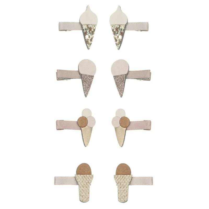 Mimi & Lula Hårelastikker*8 Harclips - Mini Ice Cream