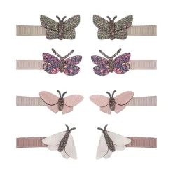 Mimi & Lula Hårelastikker*8 Harclips - Mini Rainforest Butterflies