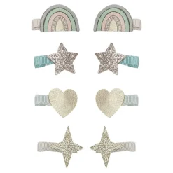 Mimi & Lula Hårpynt*8 Harclips - Mini Rainbow Dreamer