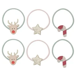Mimi & Lula Hårelastikker*6 Hårelastikker - Christmas