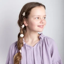 Mimi & Lula Hårelastikker*- 6 Hårelastikker Med Muslingeskal - Metallic