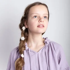 Mimi & Lula Hårelastikker*- 6 Hårelastikker Med Muslingeskal - Metallic