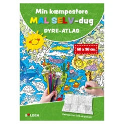 Forlaget Bolden Tegn & Mal*Min Kaempestore Mal Selv-Dug: Dyre-Atlas