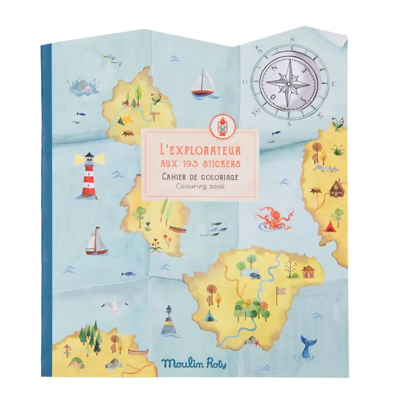 Moulin Roty Tegn & Mal*Klistermaerkebog Oplev Verden