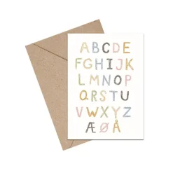 Mouse & Pen Kort*A6 Kort Abc Alfabetet