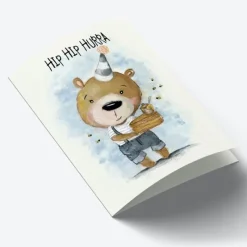 Mouse & Pen Kort*A7 Kort, Hip Hip Hurra Dreng