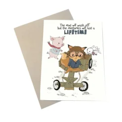 Mouse & Pen Kort*A6 Kort The Mud Will Wash Off