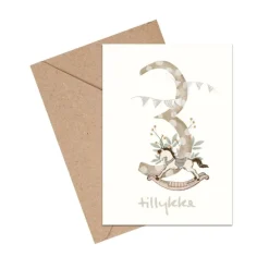 Mouse & Pen Kort*A6 Kort Tillykke Talkort - 3 Ar